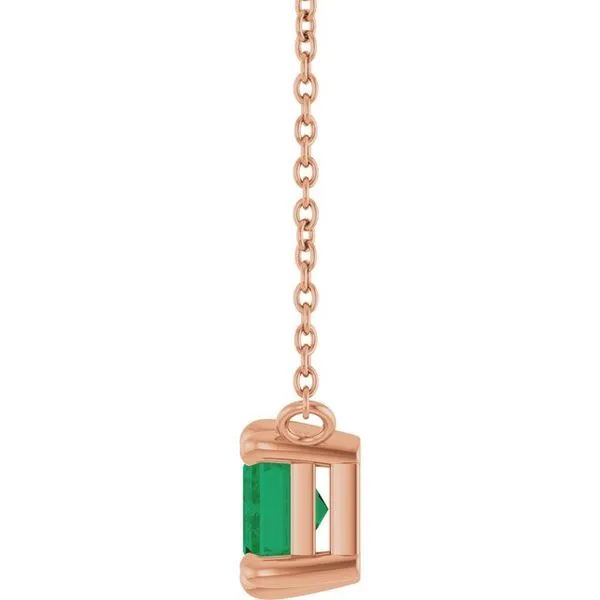 Emerald 6-Prong Necklace Image 3 L & L jewelers Scarborough, ME