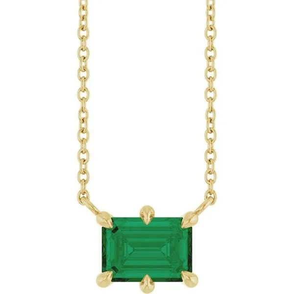 Emerald 6-Prong Necklace Hopman Jewelers Elkhart, IN