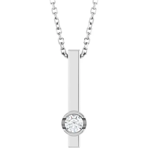 Solitaire Bar Necklace Hopman Jewelers Elkhart, IN