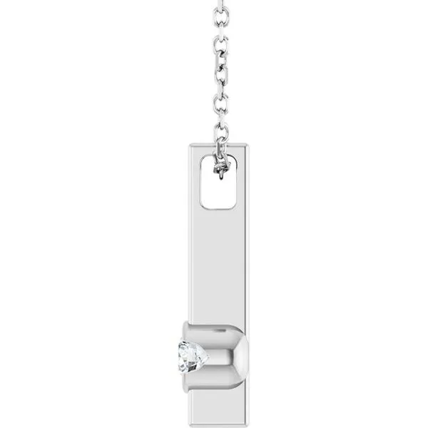 Solitaire Bar Necklace Image 3 Hopman Jewelers Elkhart, IN