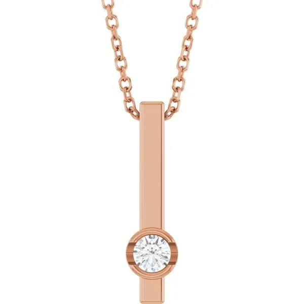 Solitaire Bar Necklace Hopman Jewelers Elkhart, IN