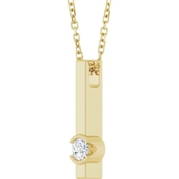 Solitaire Bar Necklace Image 2 Northwood Jewelers Northwood, OH
