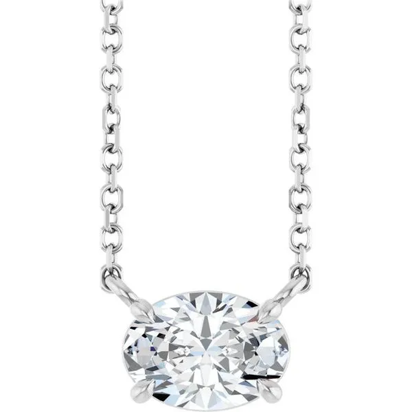 Solitaire Necklace J. West Jewelers Round Rock, TX