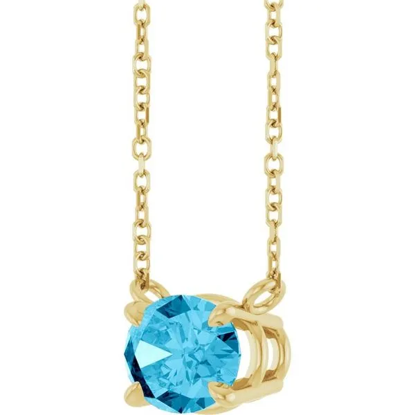 Solitaire Necklace Image 2 J. West Jewelers Round Rock, TX