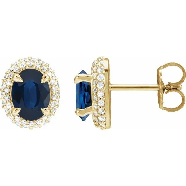 Oval 4-Claw Prong Pre-Notched Halo-Style Earrings Valentine's Fine Jewelry Dallas, PA