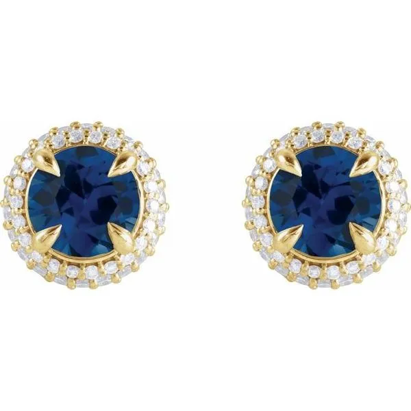 Round 4-Claw Prong Pre-Notched Halo-Style Earring Image 2 Jewelry Design Studio Jensen Beach, FL