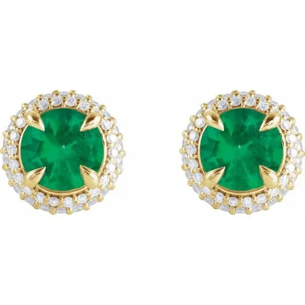 Round 4-Claw Prong Pre-Notched Halo-Style Earring Image 2 Hopman Jewelers Elkhart, IN