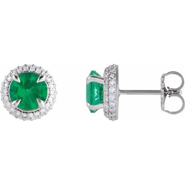 Round 4-Claw Prong Pre-Notched Halo-Style Earring Hopman Jewelers Elkhart, IN