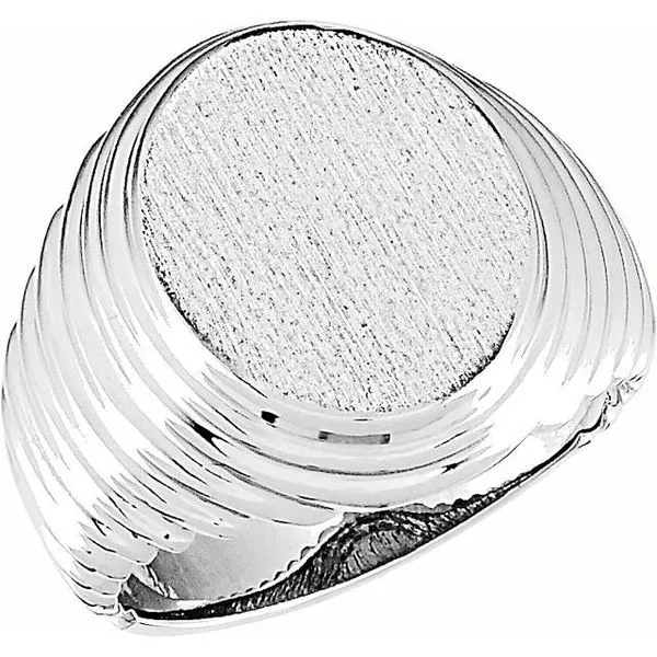 Oval Ridged Signet Ring James & Williams Jewelers Berwyn, IL