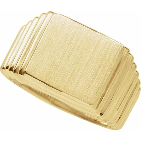 Rectangle Signet Ring Image 2 James & Williams Jewelers Berwyn, IL