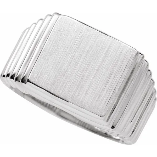 Rectangle Signet Ring Image 3 James & Williams Jewelers Berwyn, IL