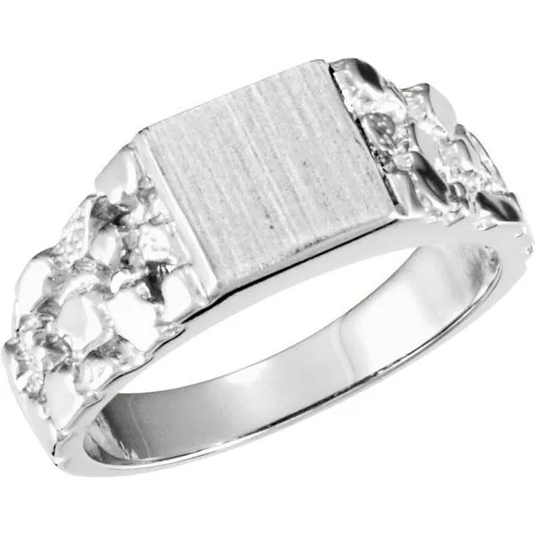 Square Nugget Signet Ring Woelk's House of Diamonds Russell, KS