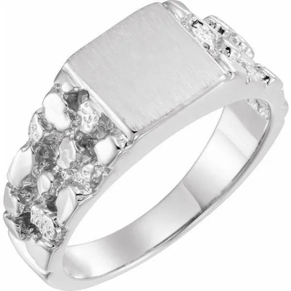 Square Nugget Signet Ring Image 3 D'Errico Jewelry Scarsdale, NY