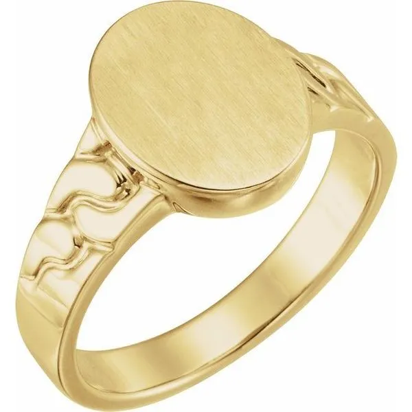 Oval Signet Ring Image 3 Hopman Jewelers Elkhart, IN