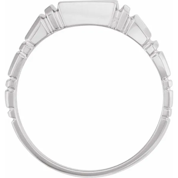 Square Signet Ring Image 2 James & Williams Jewelers Berwyn, IL