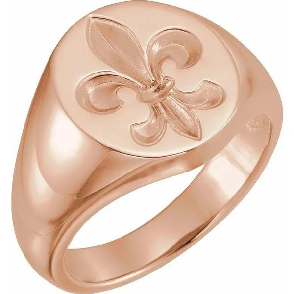 Fleur-de-lis Signet Ring James & Williams Jewelers Berwyn, IL