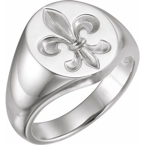 Fleur-de-lis Signet Ring Hopman Jewelers Elkhart, IN