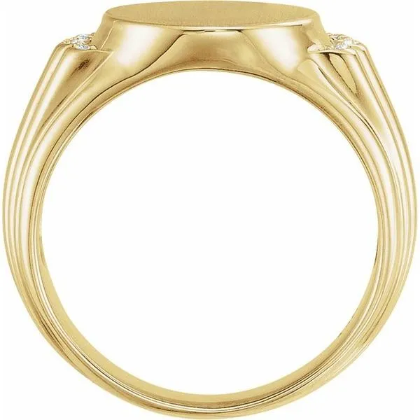 Oval Signet Ring Image 2 Milan's Jewelry Inc Sarasota, FL