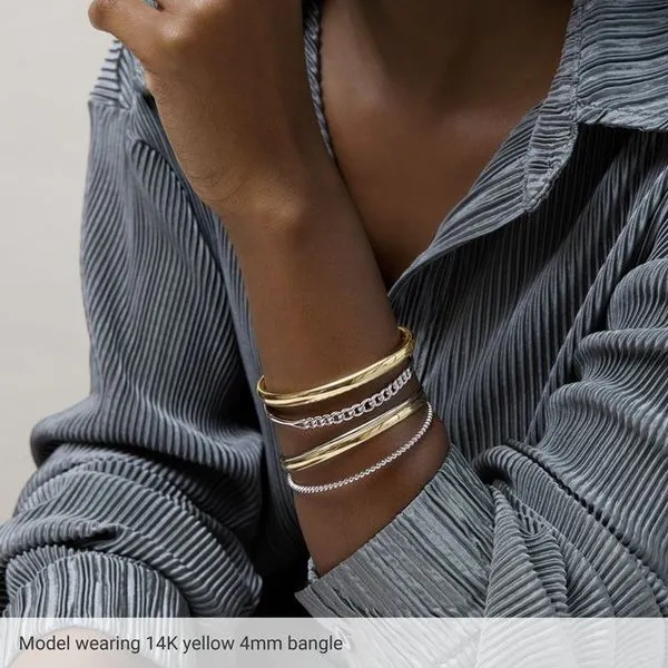 Engravable Half Round Bangle Bracelet Image 2 Your Jewelry Box Altoona, PA