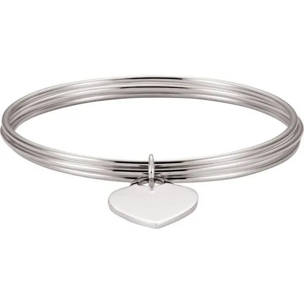 Heart Charm Bangle Bracelet Arnold's Jewelry and Gifts Logansport, IN