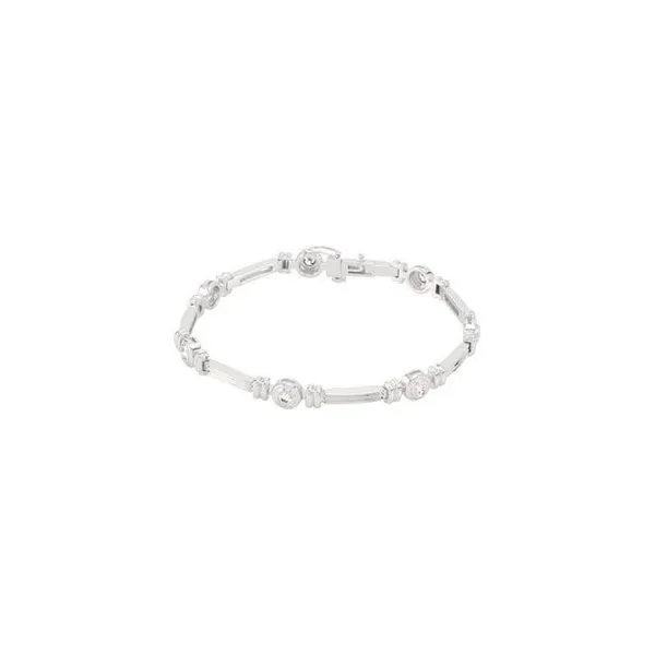 Bezel-Set Line Bracelet Jewelry Design Studio Jensen Beach, FL
