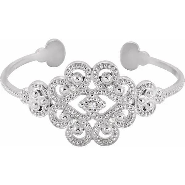 Accented Granulated Cuff Bracelet James & Williams Jewelers Berwyn, IL