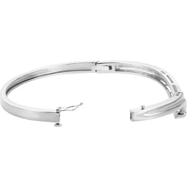 V Hinged Bangle Bracelet Image 2 James & Williams Jewelers Berwyn, IL