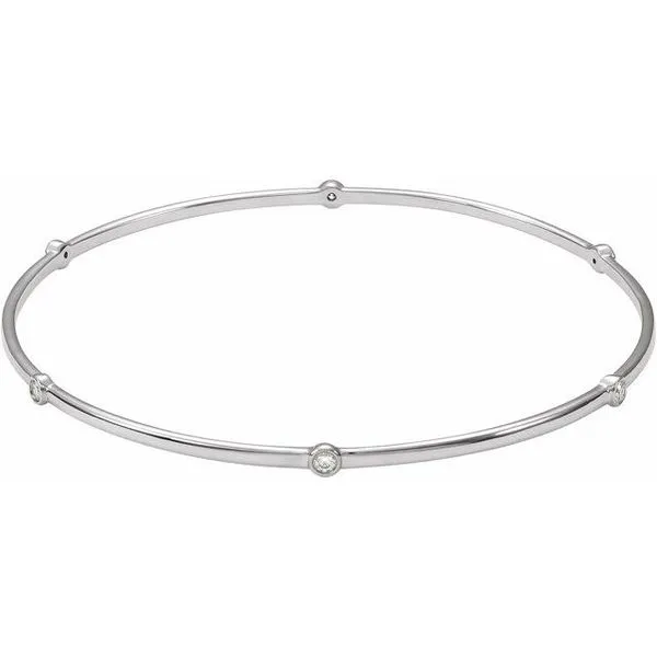 Bezel-Set Bangle Bracelet James & Williams Jewelers Berwyn, IL