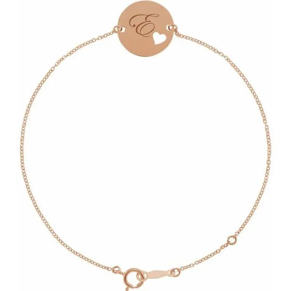Engravable Pierced Heart Disc Bracelet Image 3 Jewelry Design Studio Jensen Beach, FL