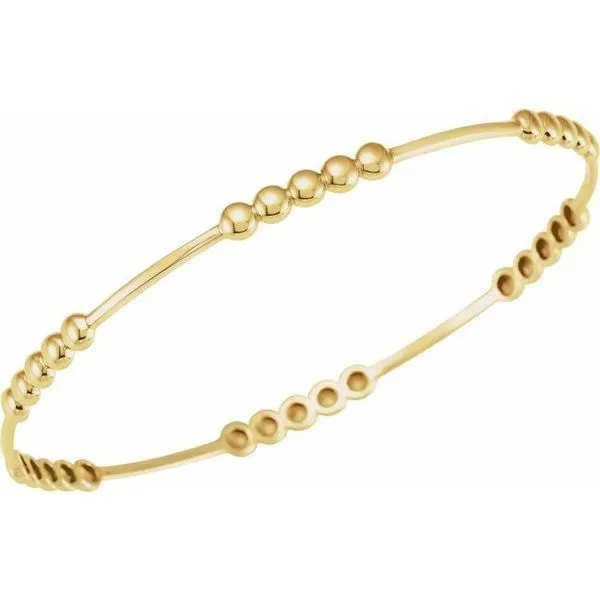 Station Bead Bangle Bracelet Image 2 Hopman Jewelers Elkhart, IN