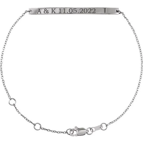 Engravable Bar Bracelet Image 4 Arlene's Fine Jewelry Vidalia, GA