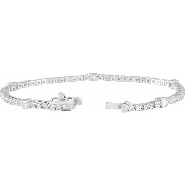 Lab-Grown Diamond Line Bracelet Image 2 J. Meredith Jewelers Delafield, WI
