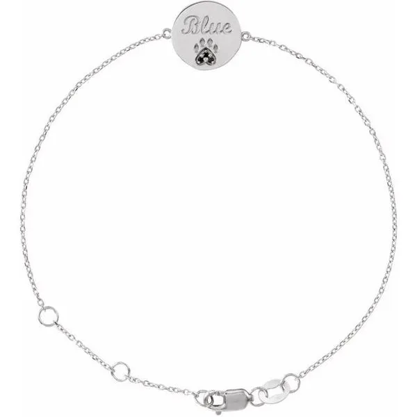 Engravable Paw Print Bracelet Image 3 Witt's Jewelry Wayne, NE