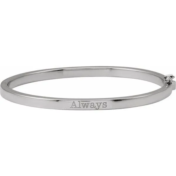 Engravable Hinged Bangle Bracelet Image 3 Spath Jewelers Bartow, FL