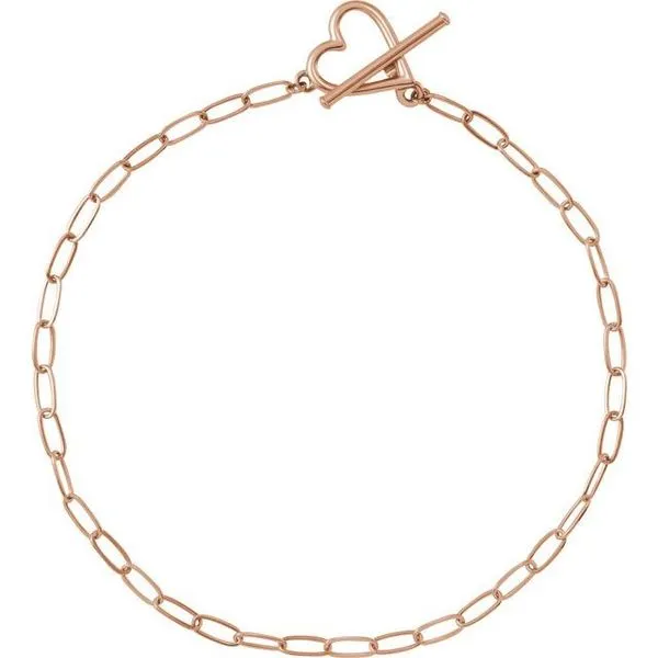 Heart & Paperclip-Style Bracelet McCoy Jewelers Bartlesville, OK