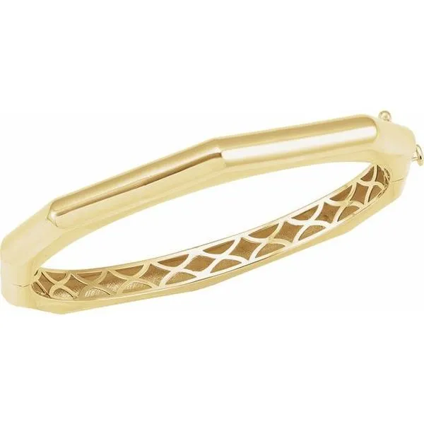 Geometric Hinged Bangle Image 3 Diamonds By Dawn Riverdale, NJ
