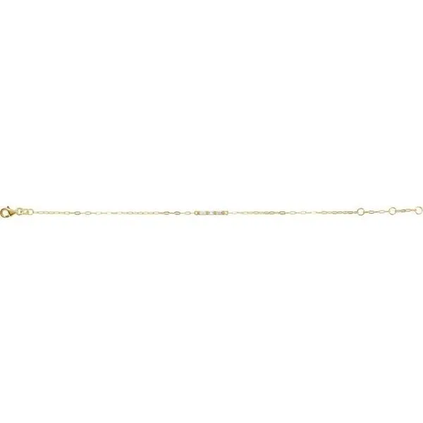 Accented Bar Link Bracelet Image 2 Hopman Jewelers Elkhart, IN