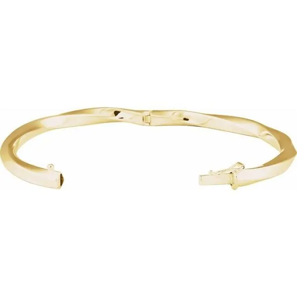 Hinged Twisted Bangle Bracelet Image 2 M. J. Thomas Jewelers, Ltd. Stratford, CT