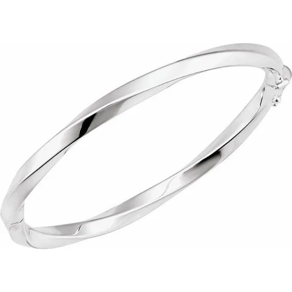 Hinged Twisted Bangle Bracelet Image 3 Gaines Jewelry FLINT, MI