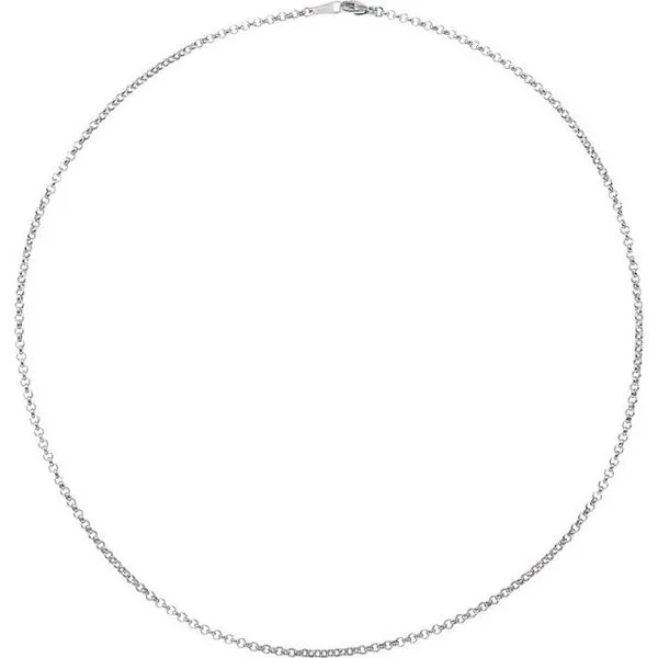 2.4 mm Rolo Chain Image 2 Milan's Jewelry Inc Sarasota, FL