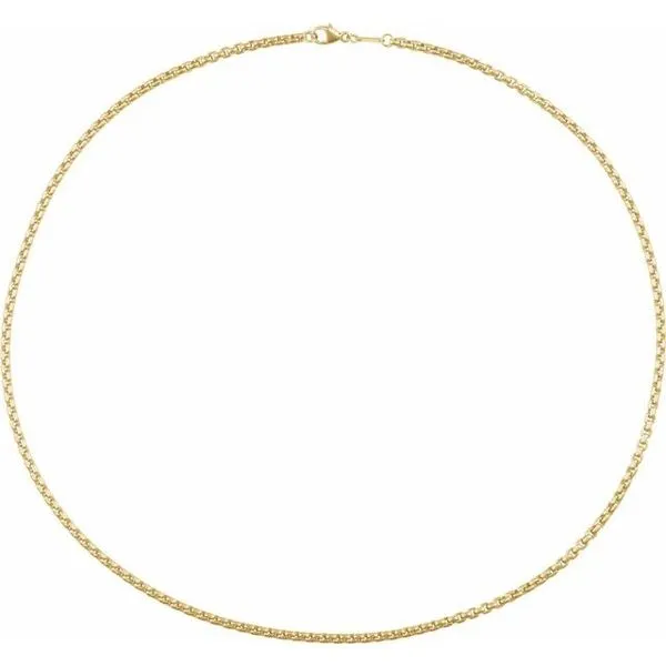 Rounded Box Chain Image 2 Valentine's Fine Jewelry Dallas, PA