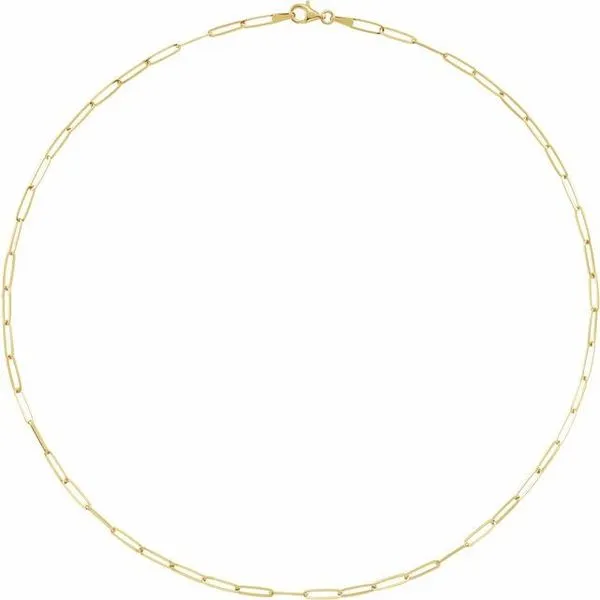 2.6 mm Paperclip-Style Chain Image 2 Colonial Jewelers of Easton Easton, MD