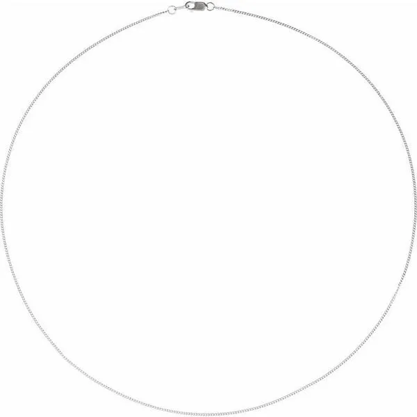 1 mm Diamond-Cut Curb Chain Image 2 Colonial Jewelers of Easton Easton, MD