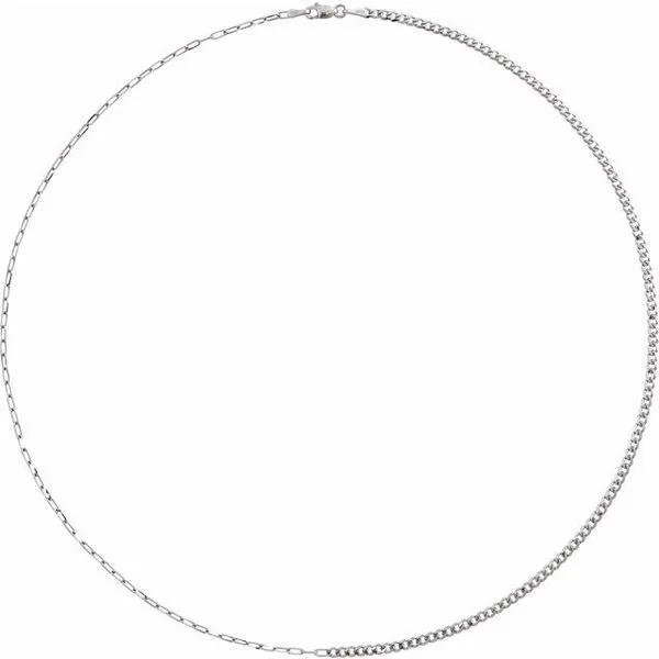 2.7 mm Curb & Paperclip-Style Chain Image 2 Colonial Jewelers of Easton Easton, MD