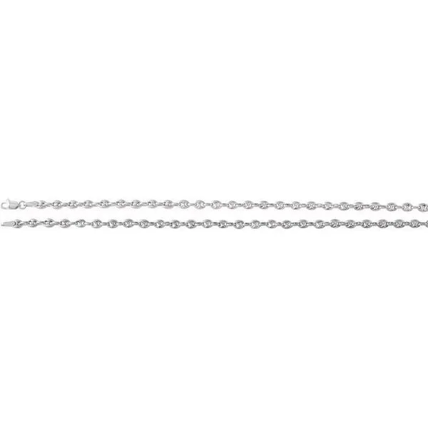 3.8 mm Hollow Puffed Anchor Chain Image 3 Milan's Jewelry Inc Sarasota, FL