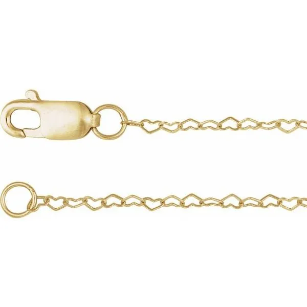 .8 mm Heart Chain Long Jewelers Chesapeake, VA