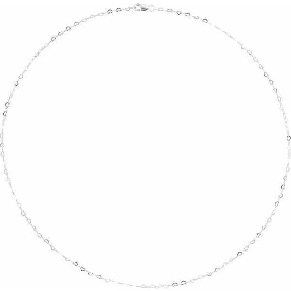 1.9 mm Heart Chain Image 2 Austin's Fine Diamonds & Jewelry Lyndhurst, NJ