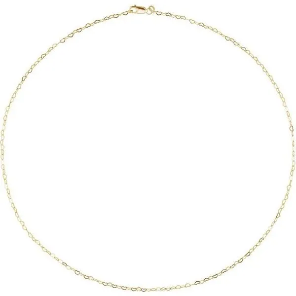 1.9 mm Heart Chain Image 2 Gysbers Jewelry Waupun, WI