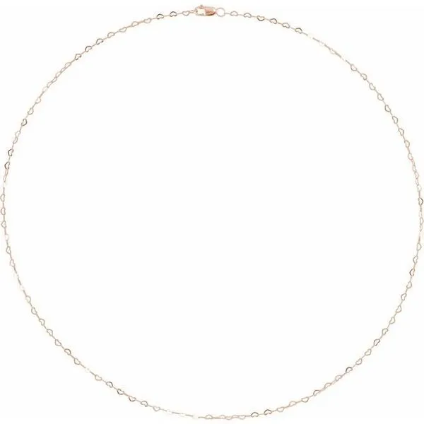 1.9 mm Heart Chain Image 2 Paul James Jewelers Angels Camp, CA