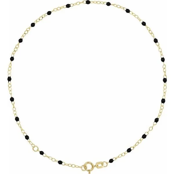 2 mm Enamel Bead Adjustable Chain Image 2 Diny's Jewelers Middleton, WI